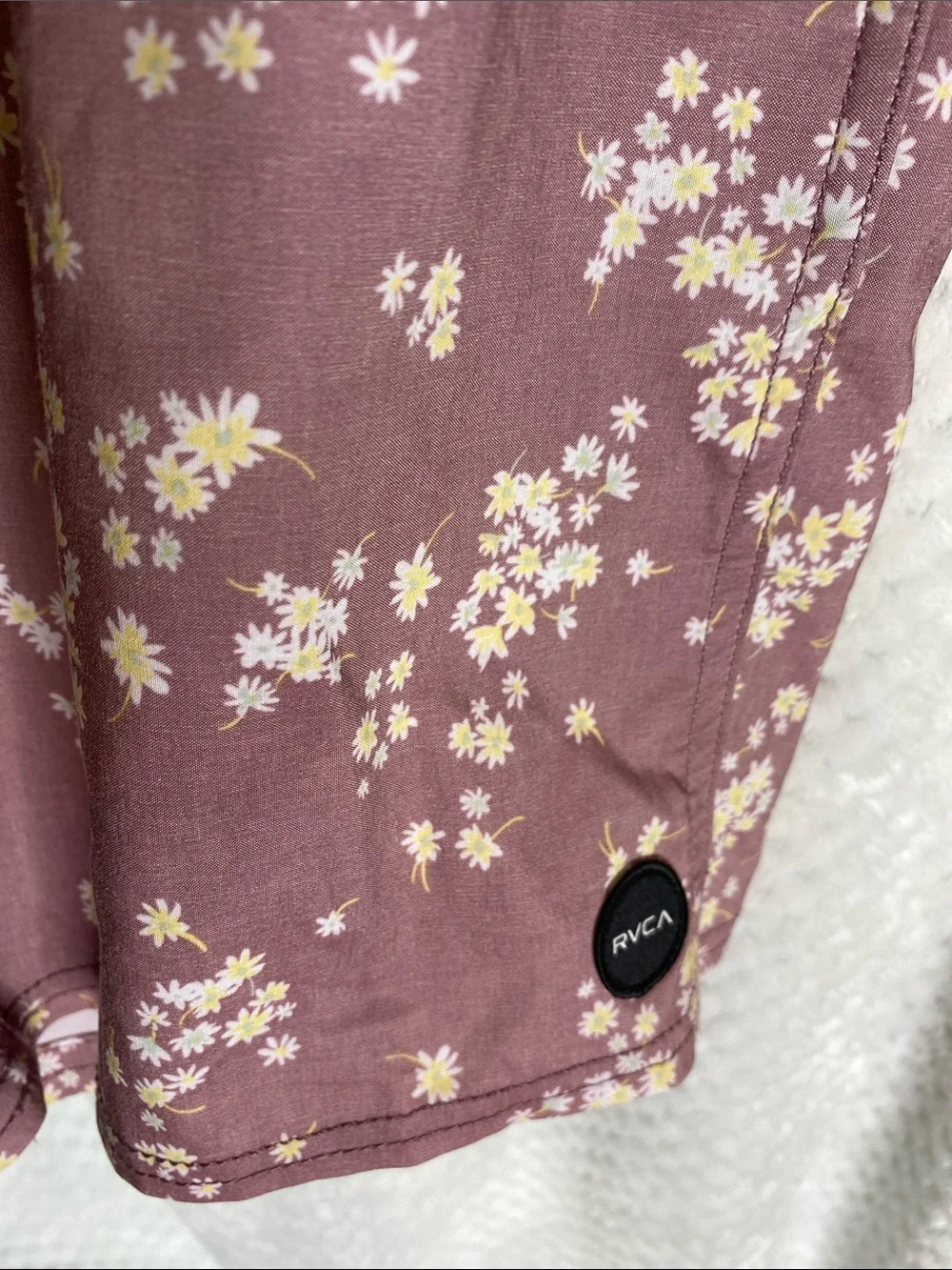 RVCA Dusty Red Floral Shorts